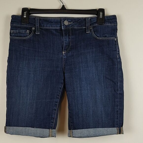 Paige Denim Co Bermuda 9" Shorts Dark Wash Size 28 - Picture 10 of 10